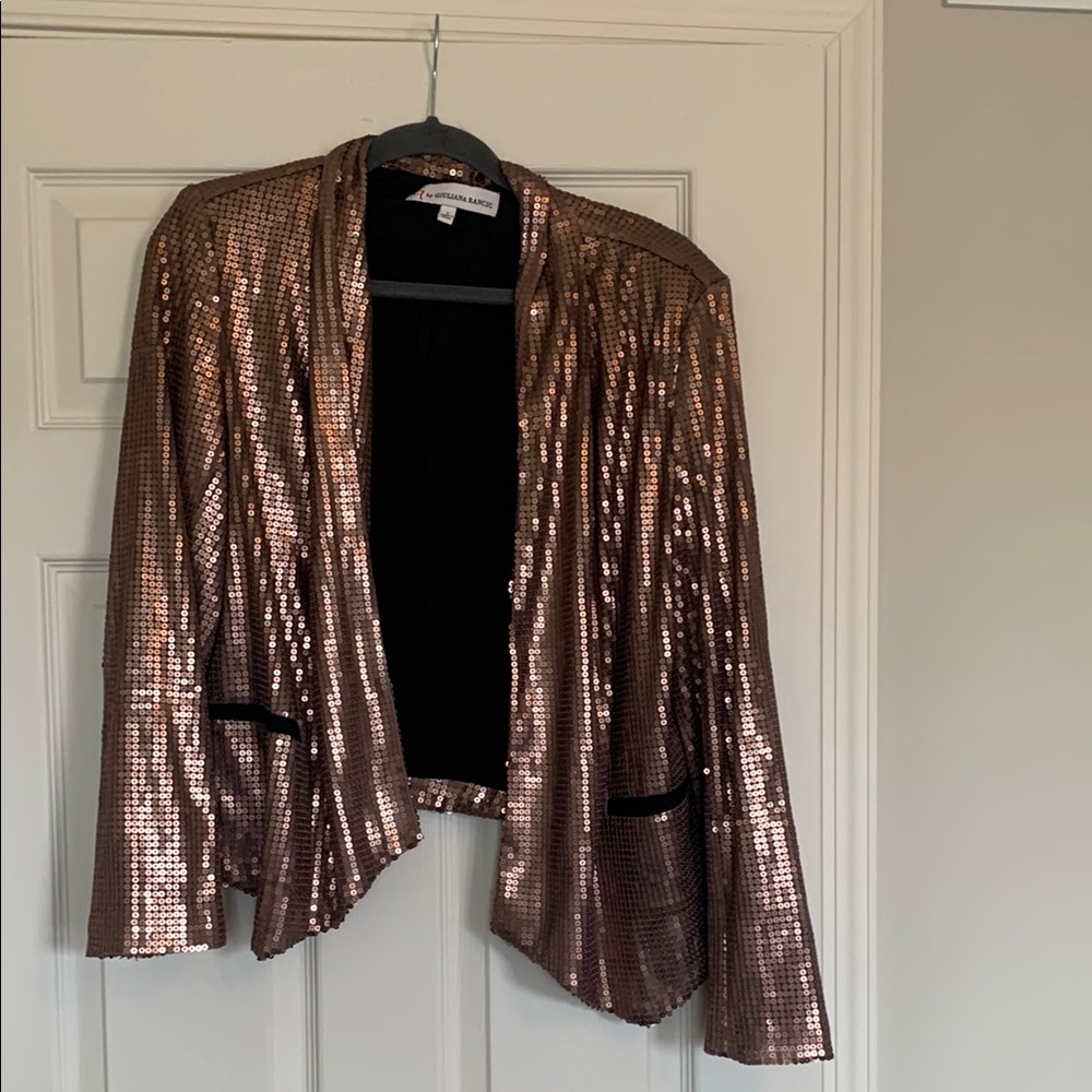 Sequin Jacket in Bronze
